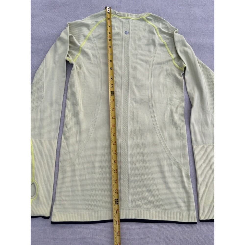 Lululemon Swiftly Tech Long Sleeve Shirt Womens 8 Yellow Seamless Run Athletic